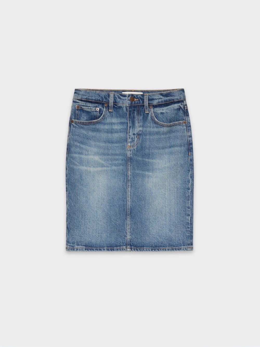 Part Two Classic Blue Denim Skirt